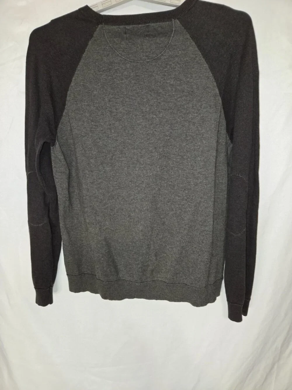 Banana Republic Black/Grey Men's Cotton and Cashmere Pullover Size Large